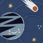 Lambs & Ivy Milky Way Space Galaxy 4-Piece Baby Nursery Crib Bedding Set - Blue/Gray - Image 3